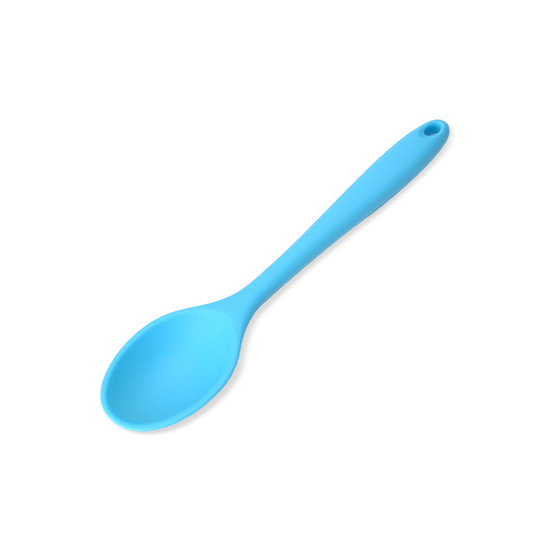 Integrated silicone mini spoon, food-grade, non-stick pan, stirring spoon, home baby food spoon, multi-color mixed batch