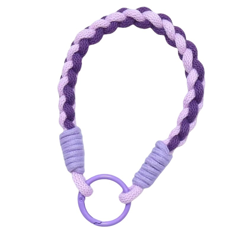Hydrangea Phone Lanyard Hand Wrist Strap Black Brown Woven Cotton Rope Pendant Anti-Loss Phone Chain Women Cat Pendant