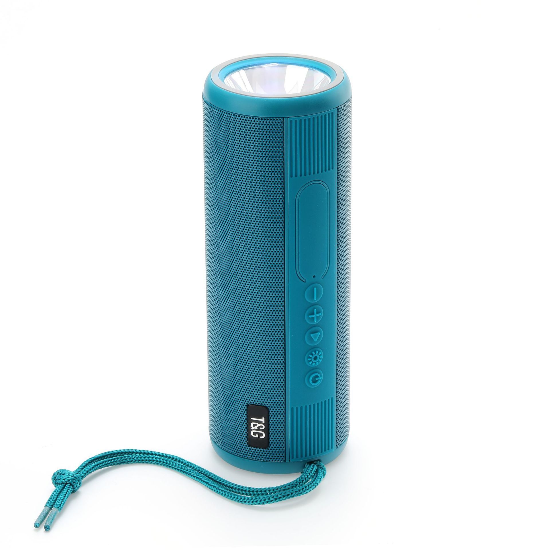 Cylindrical Iron Mesh Metal Texture Flashlight Bluetooth Dual Horn Speaker Outdoor Portable TG635