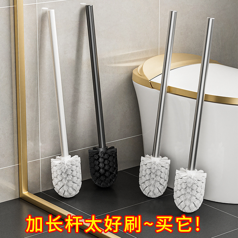Toilet brush household no-dead-angle cleaning brush head toilet brush disposable replacement head universal hard bristle bathroom