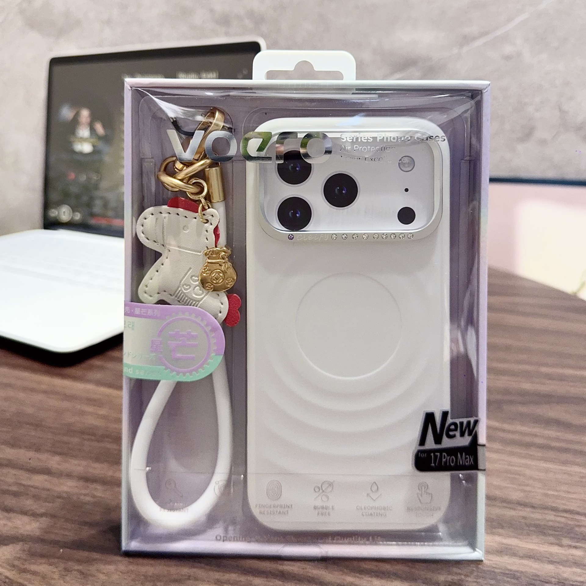 For iPhone 17 Pro Max Set Phone Case Apple 16 3D Water Ripple Hard Case Liquid Silicone Hand Strap