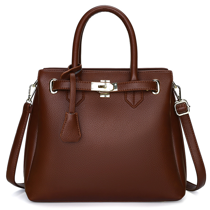 2025 Autumn New Simple Large Capacity Textured Handbag Multi-compartment Women's Commuter Shoulder Crossbody Bag Bags