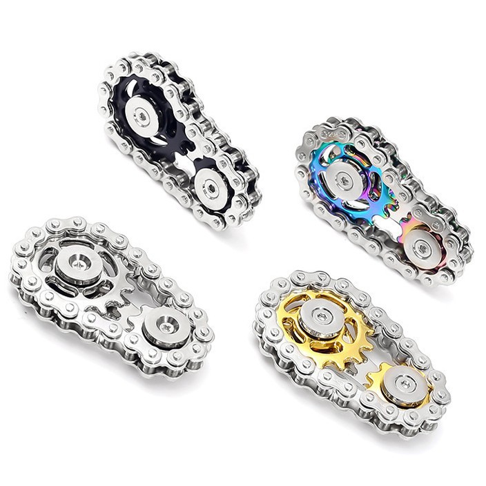 Wheel Chain Finger Spinner Gear Decompression Chain Time-Killing Toy Hand Play Accessory Small Gift