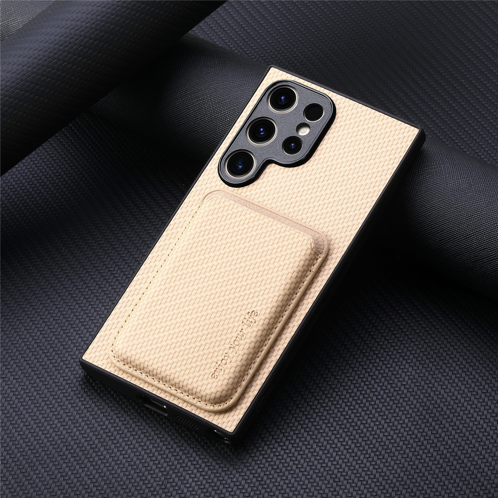 For Samsung phone case S26 Ultra protective case S25 Fe magnetic Magsafe two-in-one card case leather case