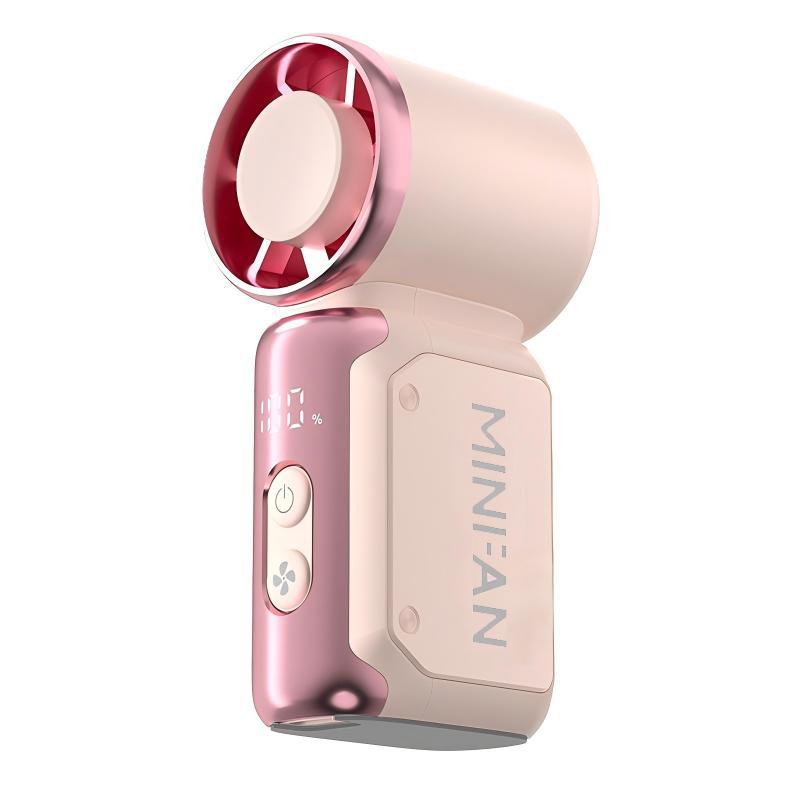 Mini Ice Compress Handheld Fan USB Charging Digital Display Outdoor Pocket Portable High-Speed Powerful Small Fan