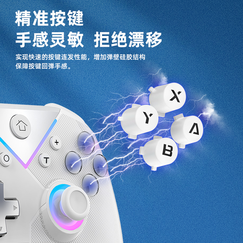 Private Mold RGB Glow with Wake-Up Six-Axis Motion Sensing Macro Editing PC Android Switch Game Controller