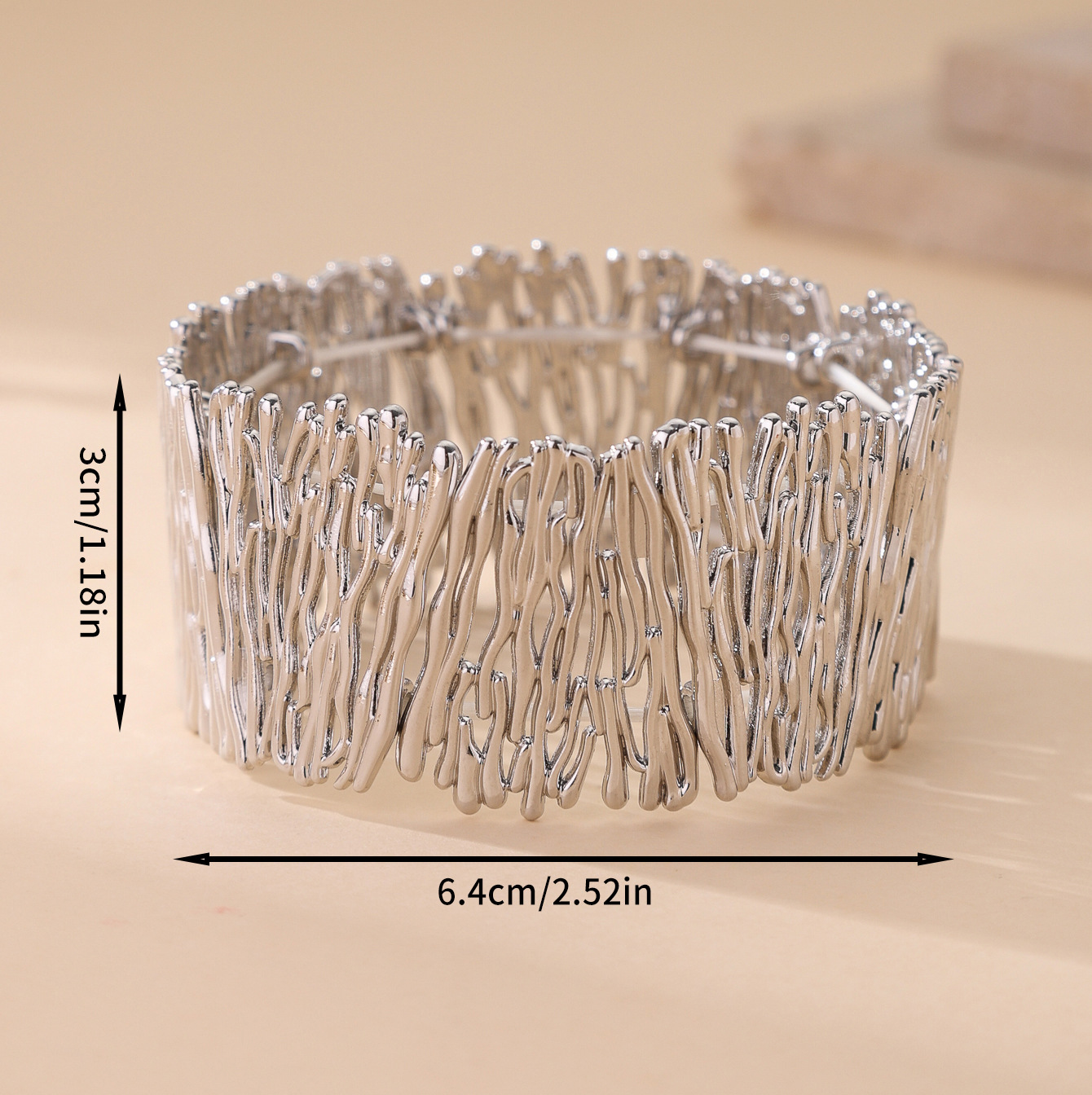 B622 Accessories Silver Plated Elastic Bracelet Alloy Jewelry Accessories