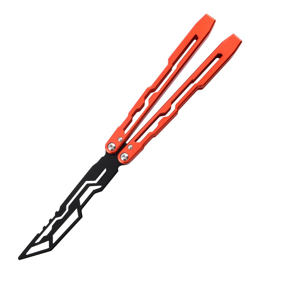 New Mecha Style Butterfly Knife Unsharpened Folding Knife CSGO Peripheral Outdoor Portable Practice Tool