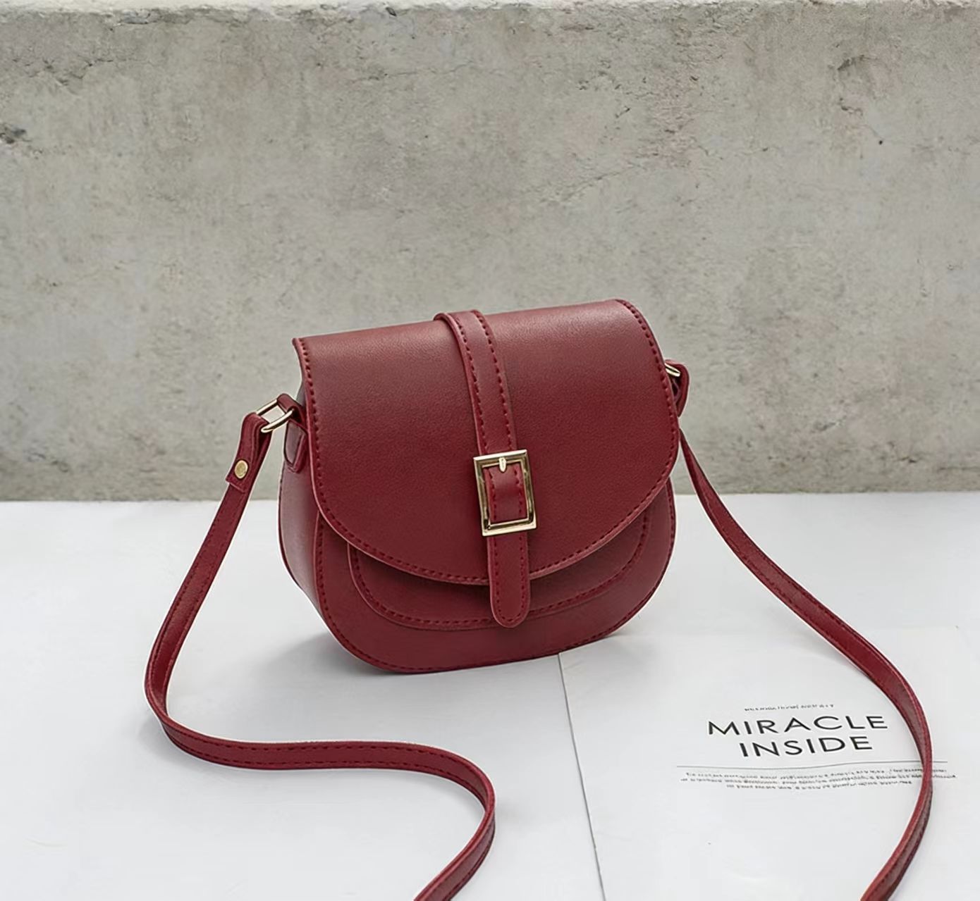 Simple 2024 New Summer Single Shoulder Bag Crossbody Women Small Bag Casual Saddle Bag