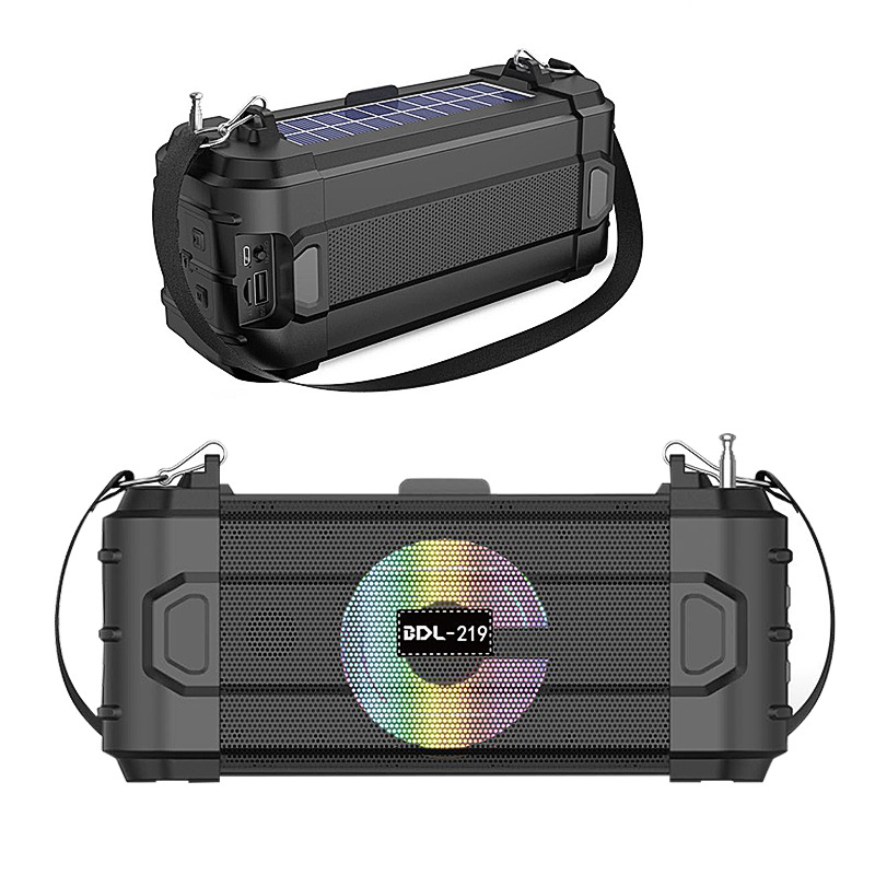 BDL-219 Bluetooth Speaker Loud Volume Outdoor Solar Radio Desktop Flashlight Wireless Speaker