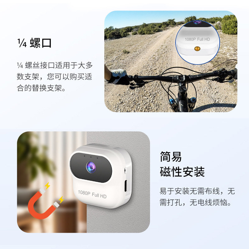 New Camera A8 Pet Camera HD WiFi Surveillance Cycling Pocket Head-mounted Camera