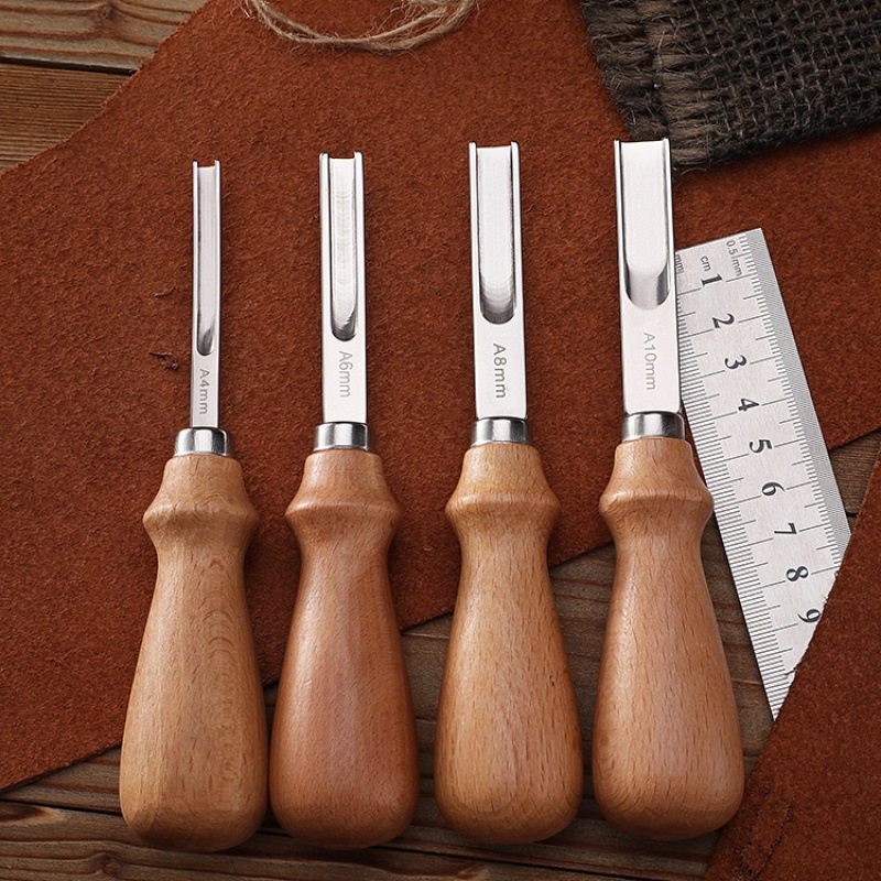 New leather tool cowhide edge trimmer DIY handmade leather craft wide mouth edge scraper trimming knife