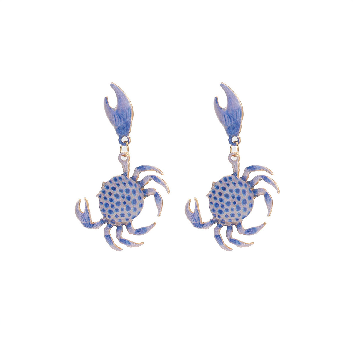 ZA big brand exaggerated crab multi-layer earrings cute niche summer beach style ear accessories for women