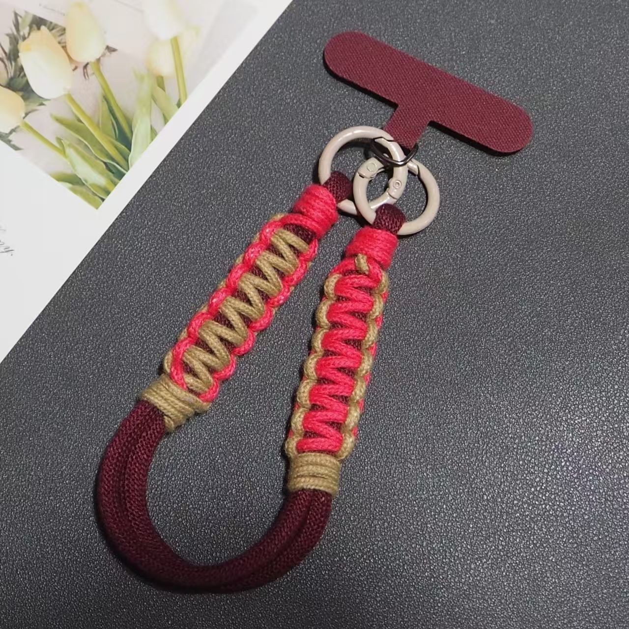 酒红色手绳+垫片