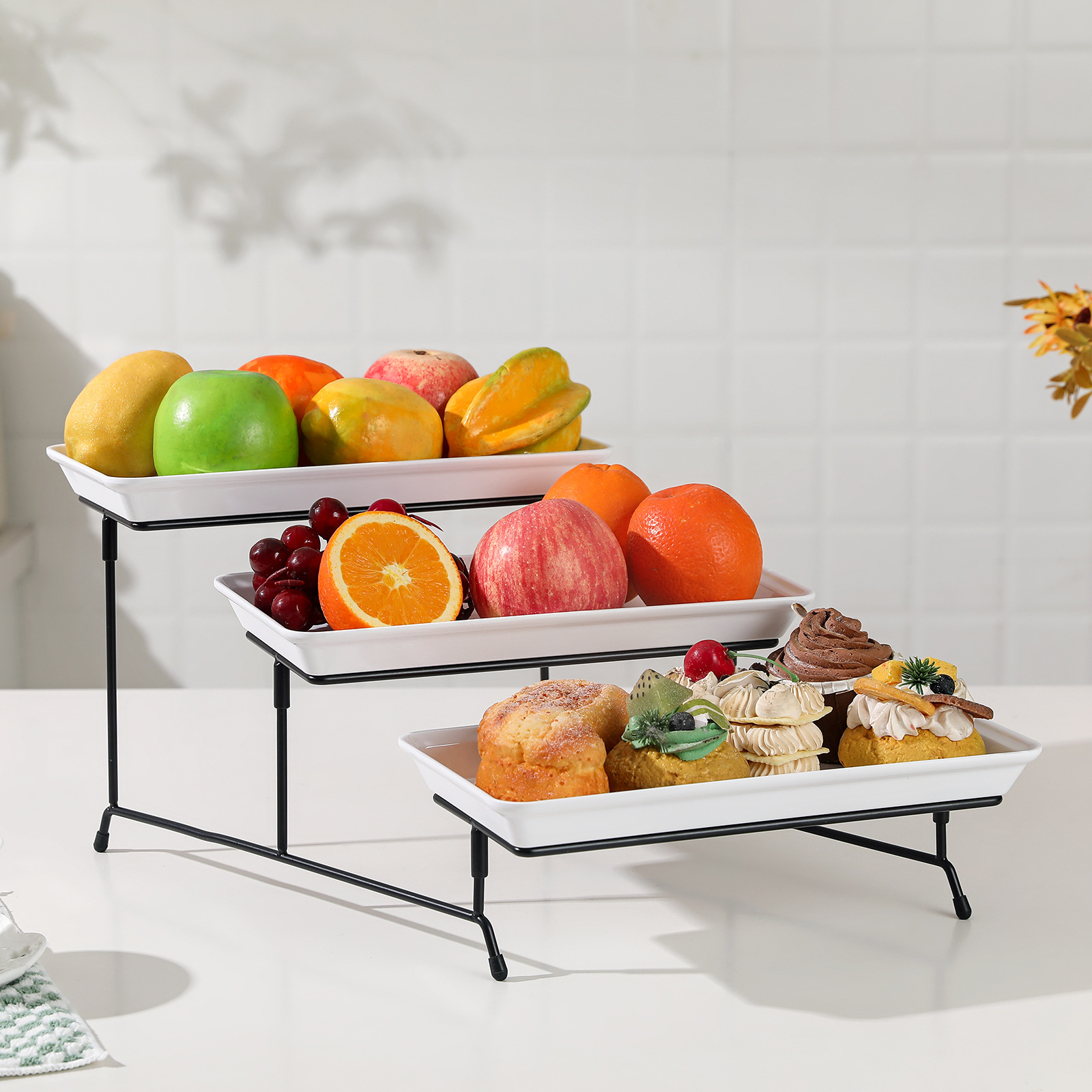 European-style dessert stand, display rack, cake tray, afternoon tea, multi-layer fruit plate