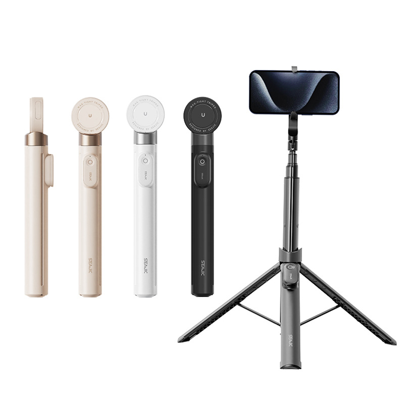 AB230 Jump Stick MagSafe Magnetic Selfie Stick Aluminum Alloy Phone Live Streaming Holder Desktop Floor Tripod