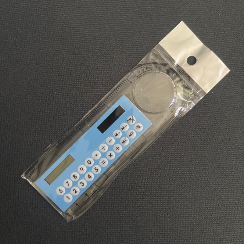 Magnifying Glass Scale Calculator Mini 8-Digit Solar Student Stationery Ultra-Thin Portable Gift Computer