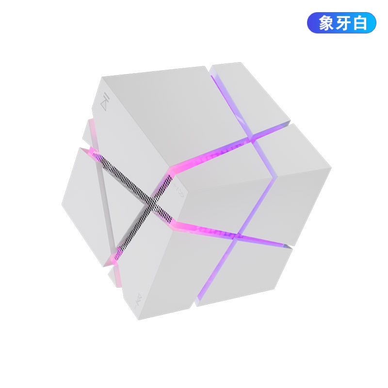 A6 Cube Wireless Bluetooth Speaker Subwoofer Mini Portable Cool Atmosphere Color Light Small Speaker