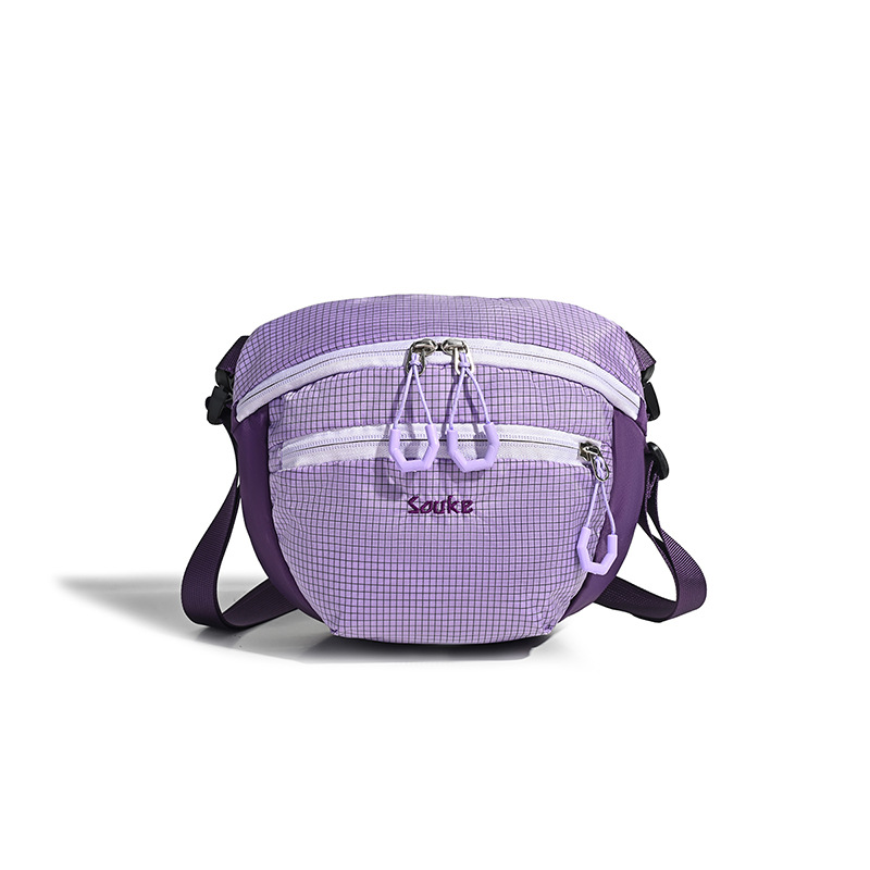 Outdoor Small Crossbody Bag for Women Summer Lightweight Multi-compartment Outdoor Travel Backpack Nylon Sports Chest Bag Crossbody Bag