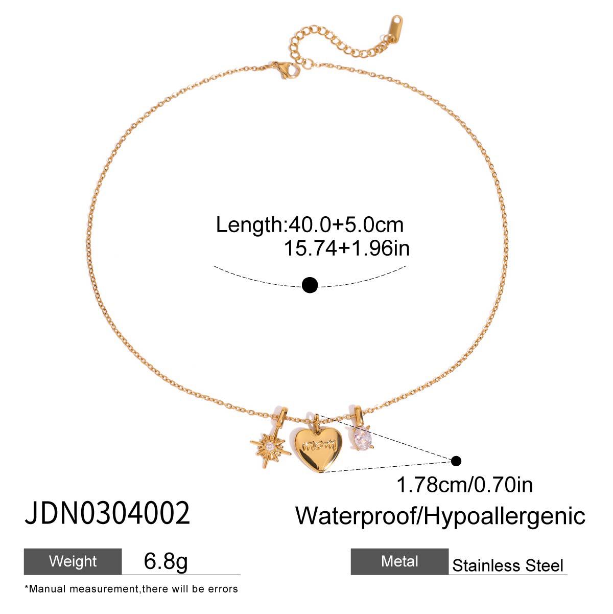 Jieding titanium steel niche necklace accessories women zircon pendant stainless steel accessories