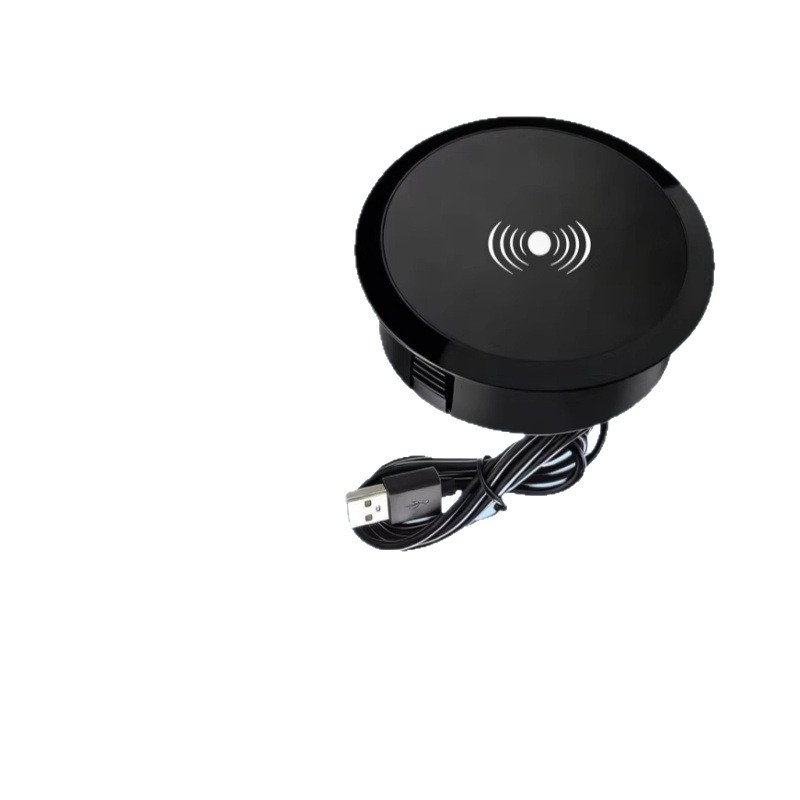 Desktop Embedded 15W Hidden Wireless Fast Charger Smart Furniture Wireless Charger Accessories