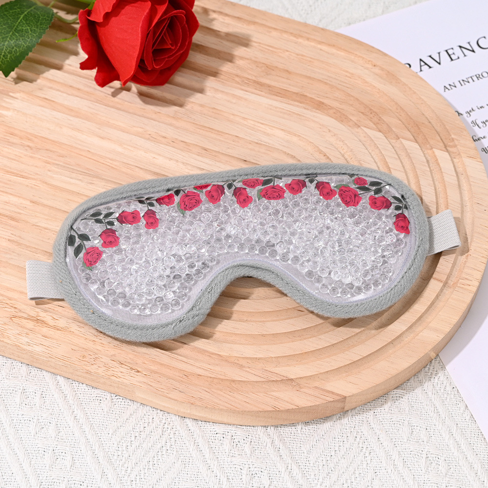 PVC gel bead ice compress eye mask, colorful adjustable elastic, cold and hot compress cooling ultra-soft eye care ice feeling