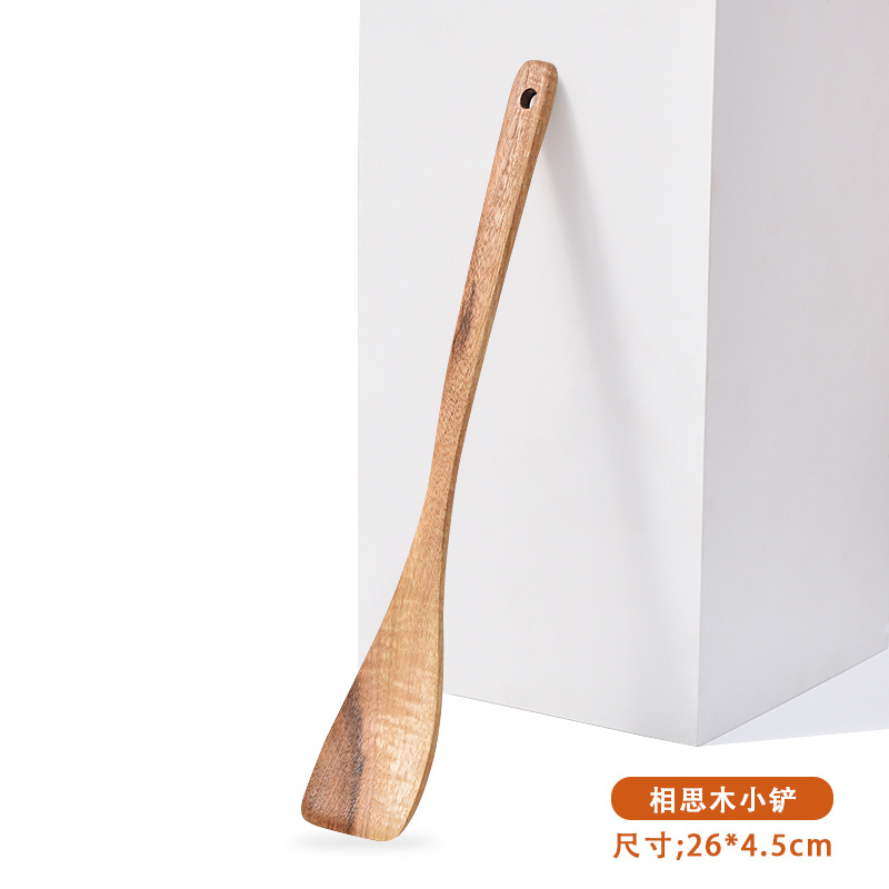 Chicken wing wood mini spatula, non-stick pan wooden spatula, fried egg steak spatula, stirring spoon, custom LOGO