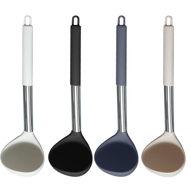 Silicone Spatula and Soup Spoon 15-Piece Set Non-Stick Silicone Spatula High Temperature Resistant Household Silicone Kitchenware Set