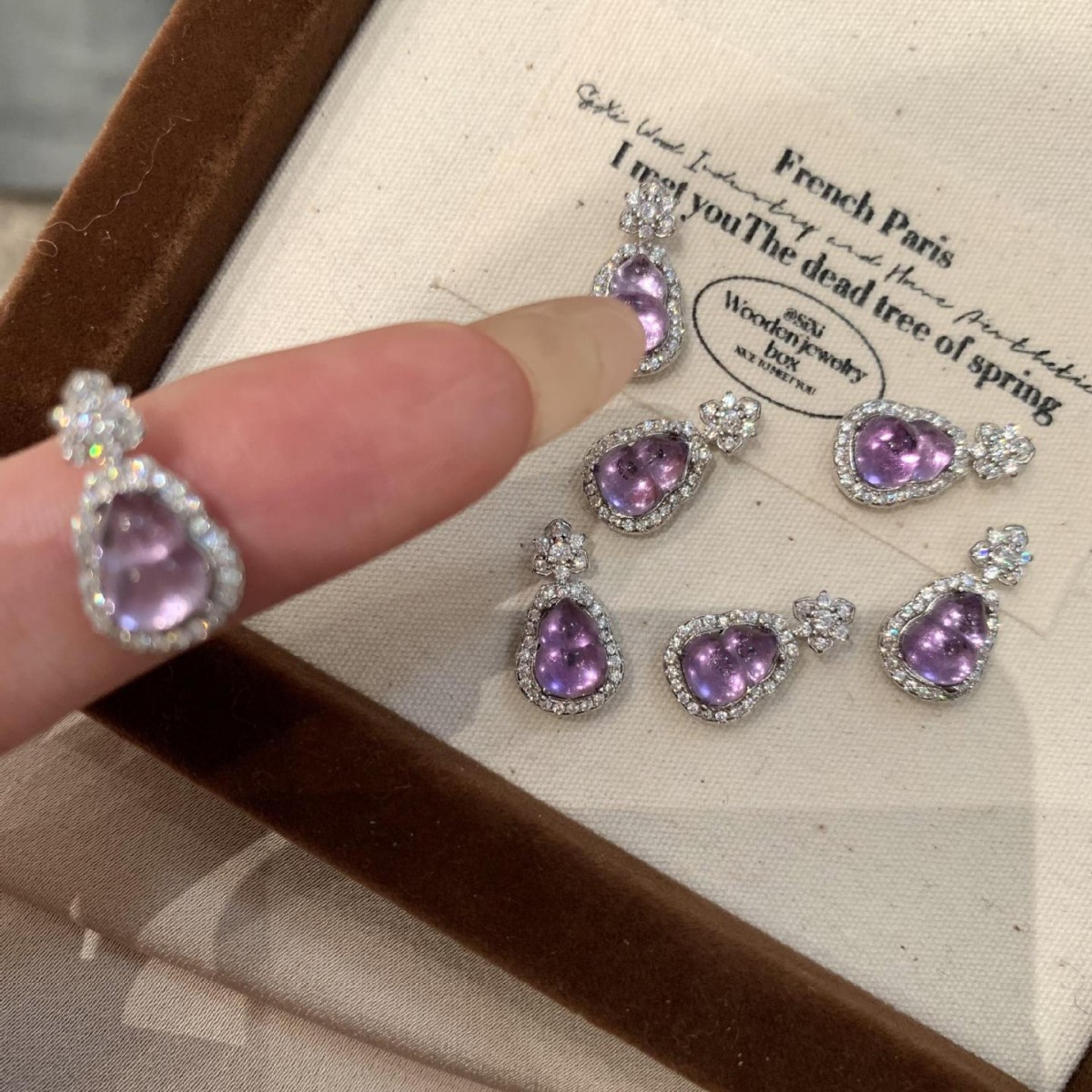 New Purple Qi Coming New Chinese Style Imitation High Ice Purple Dragon Crystal Gourd Necklace for Women Collarbone Chain