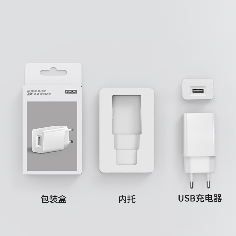 Europe standard 5V1A high quality charger CE certified travel charger 5V2A smart charging head