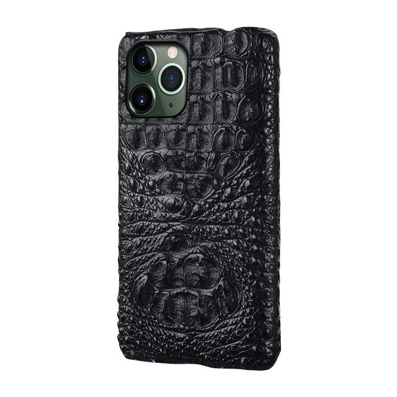 Applicable Apple 16 phone case crocodile leather iPhone 17 Pro Max genuine leather 15 Plus leather case XS Max protection