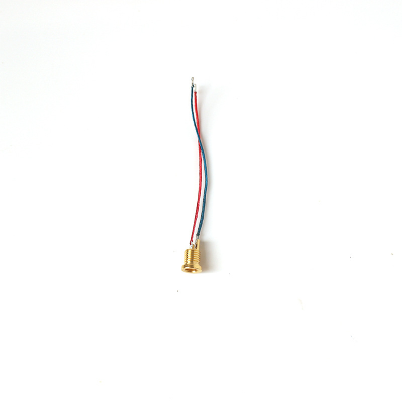 Solderable Pin Socket Female MMCX Pure Copper Gold-plated Built-in Thread Nut Headphone Accessories