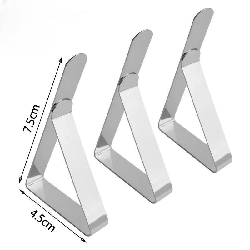 Household Stainless Steel Tablecloth Clip Non-Slip Triangle Tablecloth Clip Tablecloth Fixing Daily Elastic Clip