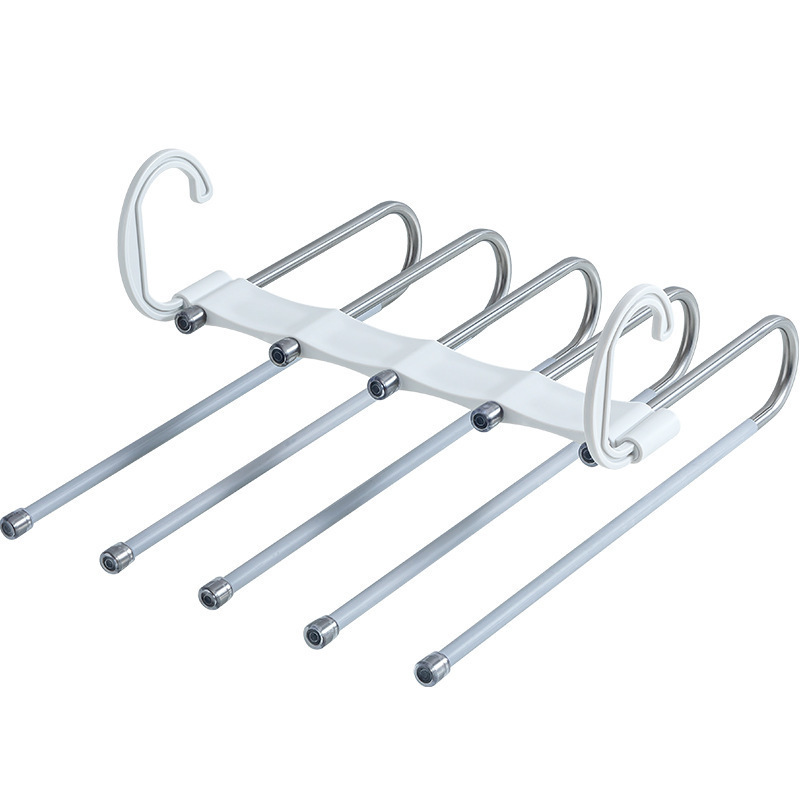 Multi-Layer Pants Storage Hanger Magic Trouser Clip Multi-Functional Stainless Steel Anti-Slip Pants Hanger Business Trouser Rack
