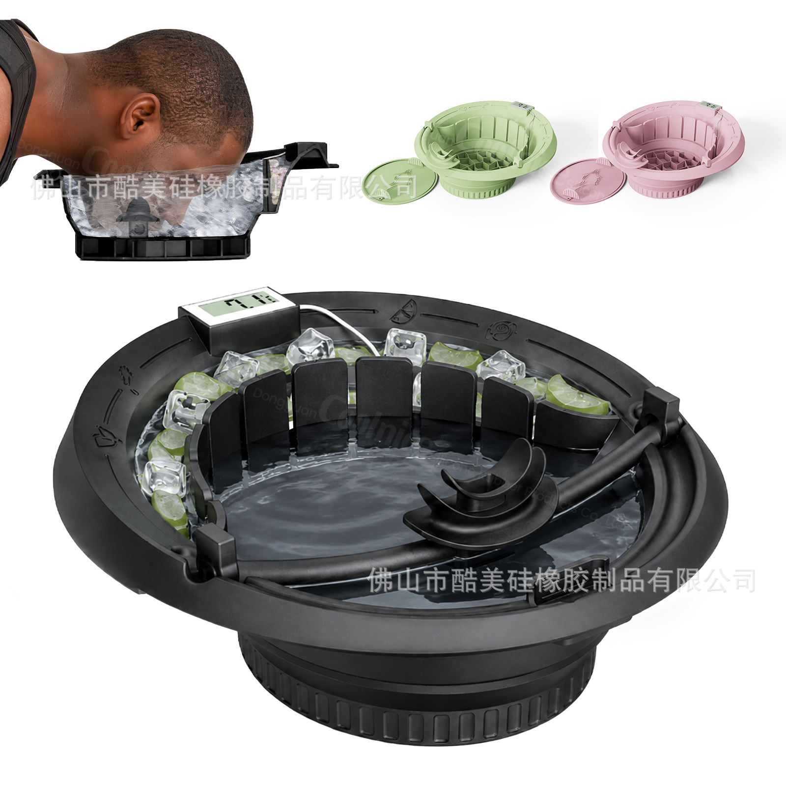 Foldable face basin portable ice pack mold ice water compress facial care travel silicone basin