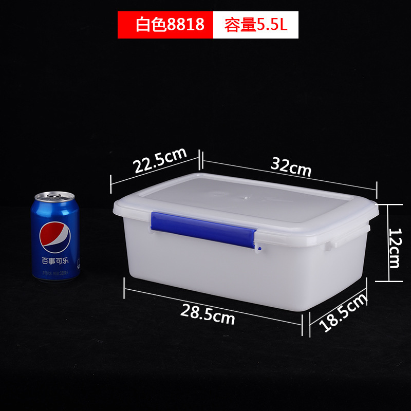 Microwave freezer plastic fresh-keeping box with lid hotel kitchen cold dish vegetable storage transparent home commercial box