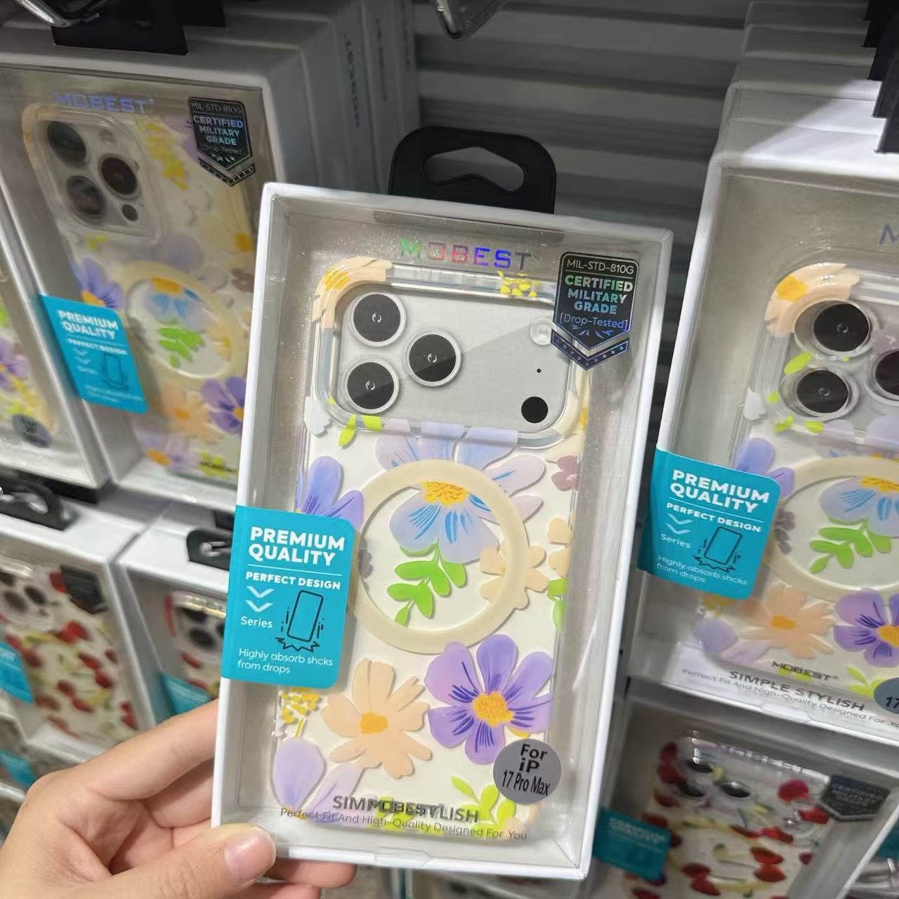For iPhone 17 Pro Max Oil Painting Flower Magnetic Phone Case Apple 16 Electroplated Sunflower Cherry Blossom Case