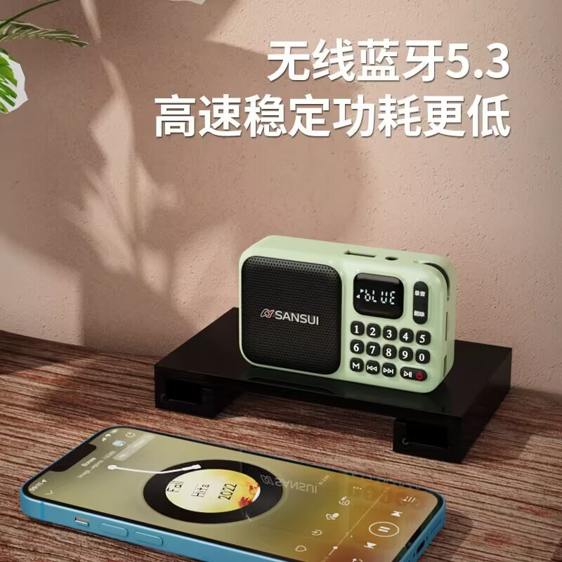 Shanshui F75 Small Portable Mini Plug-in Player Radio for Elderly Digital Song Recording