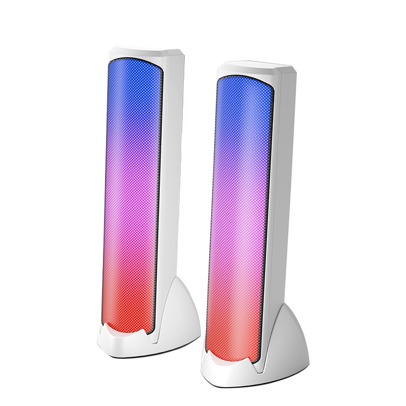 Single USB desktop gaming speaker with Bluetooth, export, RGB colorful light vertical computer speaker, fast shipping