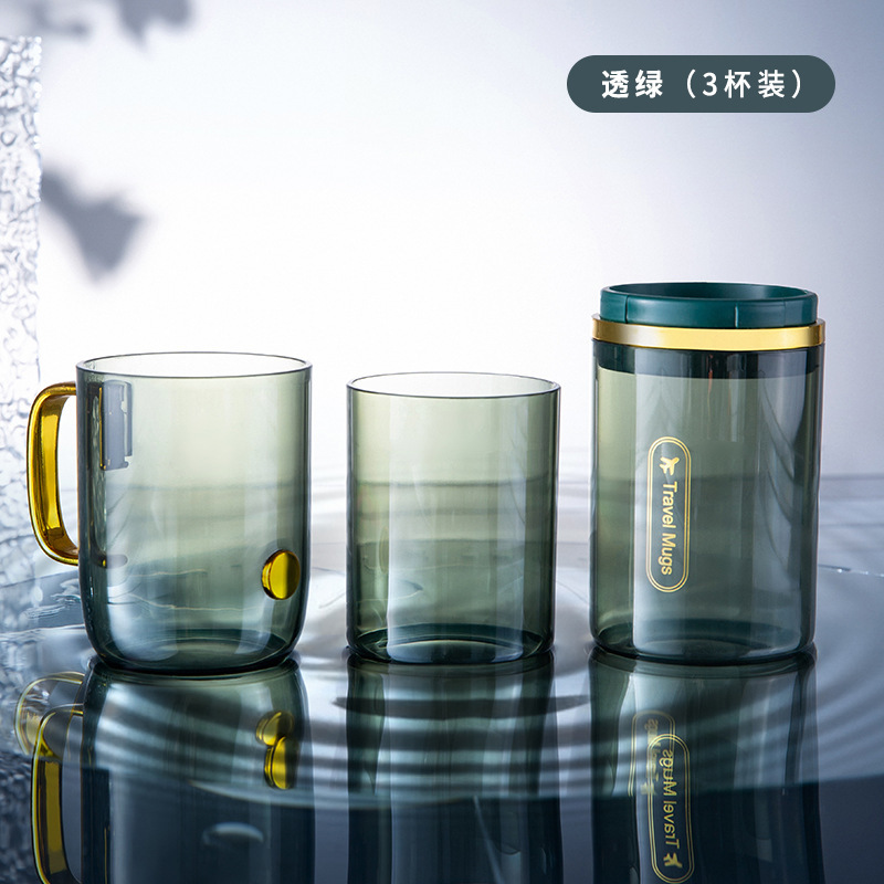 Luxury transparent travel toothbrush cup mouthwash cup toothbrush cup toothbrush set portable storage cup