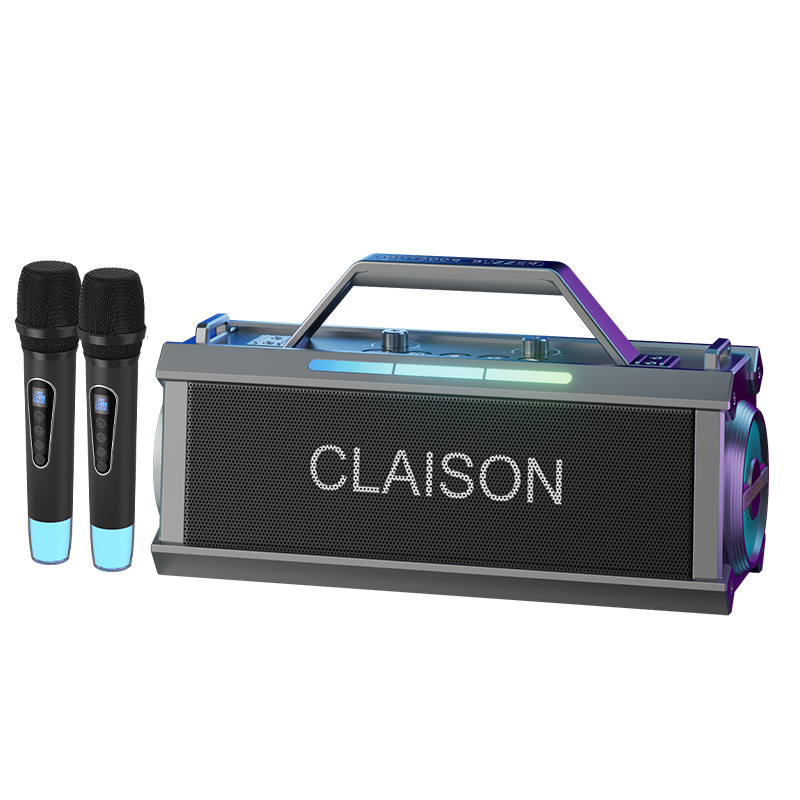 New Bluetooth speaker wireless KTV home outdoor portable sound card all-in-one ultra-long battery life loud speaker