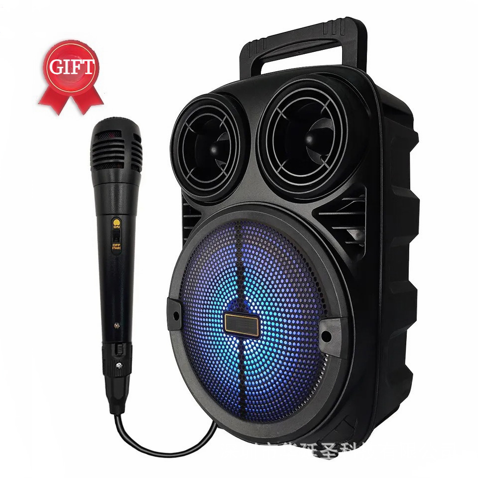 Owl RGB Colorful Bluetooth Speaker Karaoke with Microphone Speaker Portable