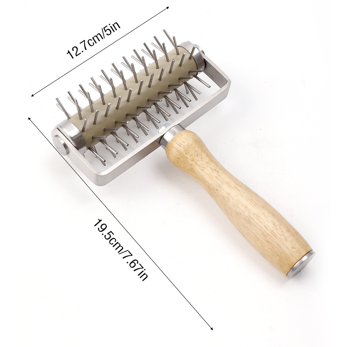 Stainless Steel Pizza Dough Roller Knife Rolling Needle Pricker Western Pastry Dough Mesh Knife Grid Lace Baking Tool