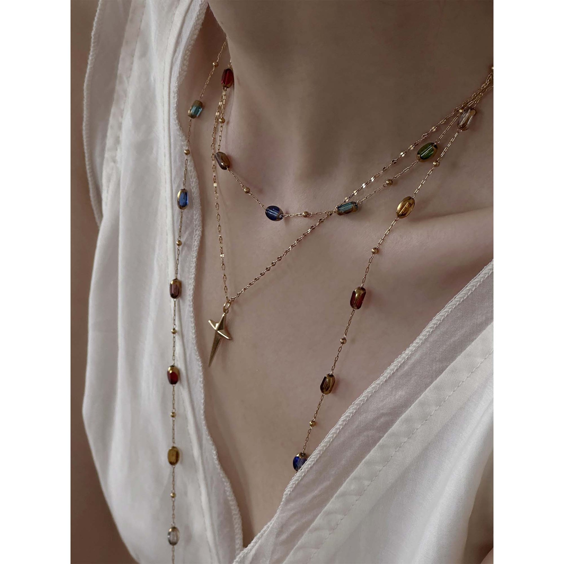 Beaded Necklace Long Layering Super Beautiful This Summer Romantic Accessories Necklace Popular P3-13