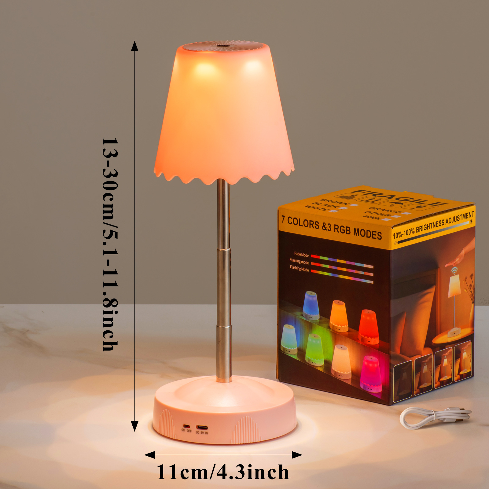 Human Body Induction Atmosphere Light Hand Sweep Desk Lamp Dormitory Bedroom Bedside Light Charging Night Light
