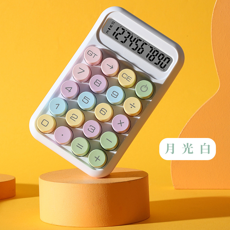 Dopamine transparent color round mechanical keyboard desktop calculator gradient color financial special computer