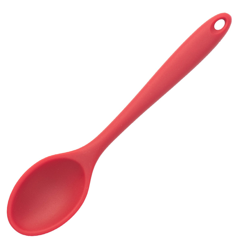 Full Wrap Silicone Soup Spoon Kitchen Cooking Utensil Spoon Children Baby Food Spoon Salad Self-Heating Pack