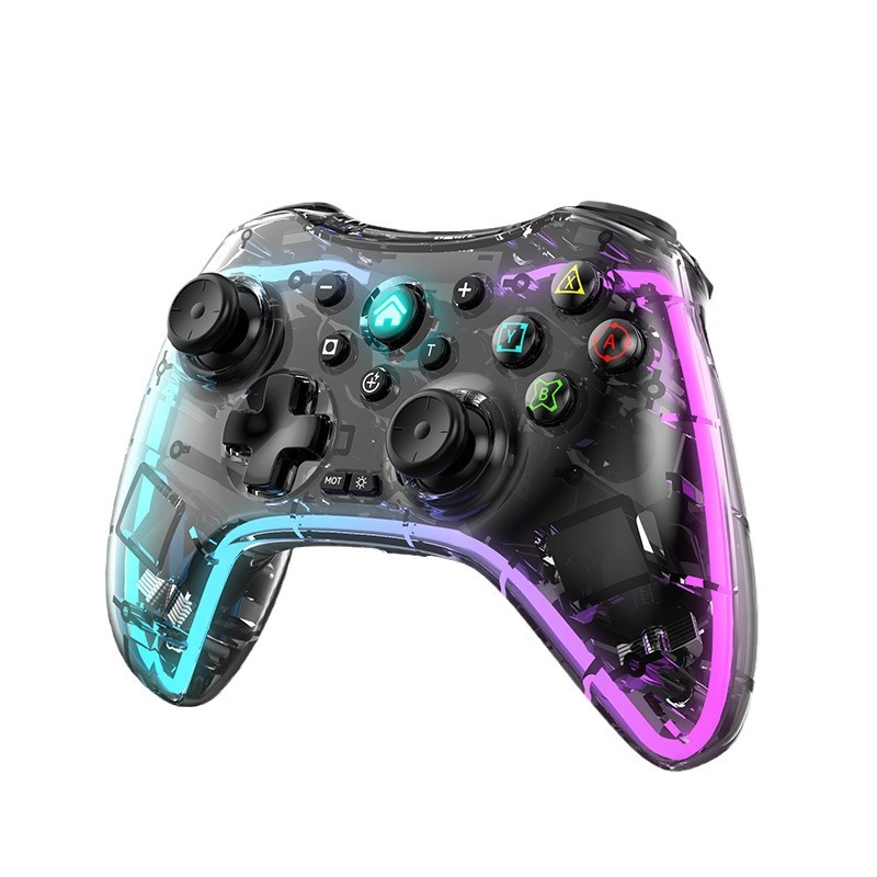 Switch controller transparent RGB glowing Bluetooth game controller Android iOS computer Tesla BYD available