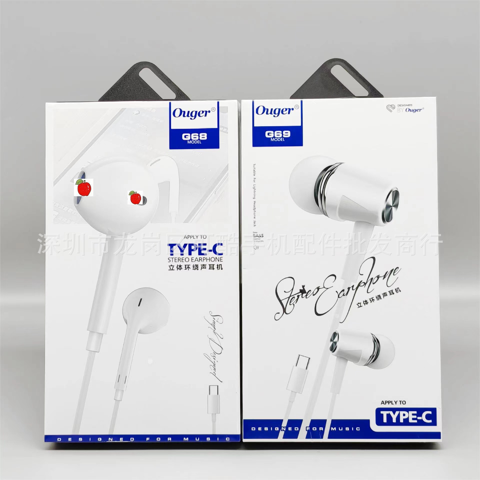 Hezhiyin TYPE-C Interface Earphones Stereo for OPPO Huawei vivo Apple Phone Music Earphones