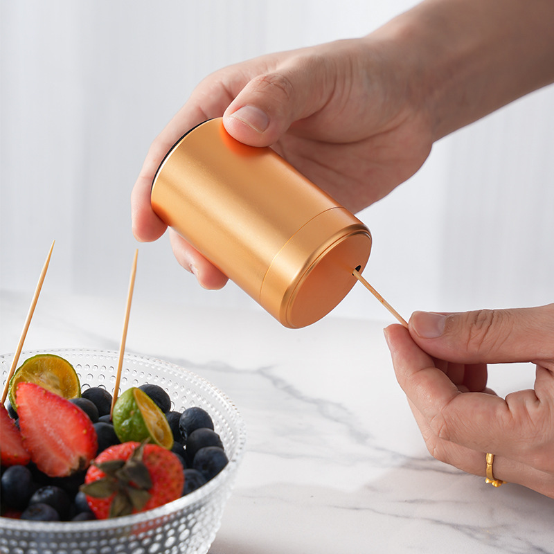 New Toothpick Holder Wind Toothpick Can Hotel Restaurant Aluminum Titanium Alloy Portable Toothpick Barrel